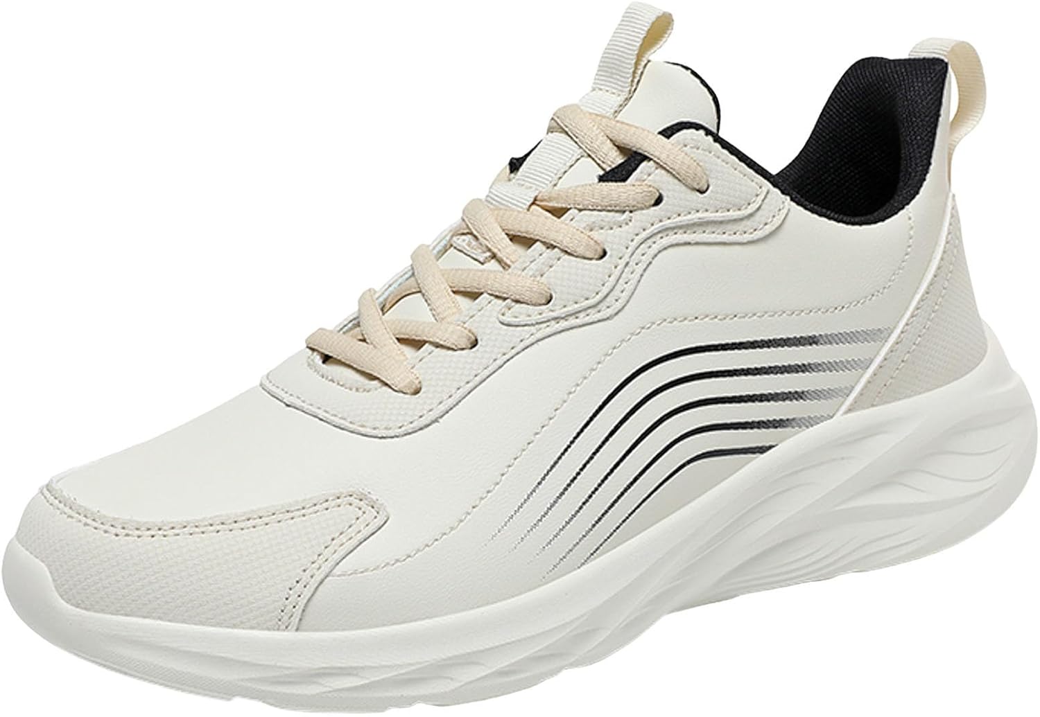 

Мужские повседневные спортивные кроссовки, модный новый дизайн, осень и зима, удобная плоская подошва, толстые мужские кроссовки, повседневные Generic, бежевый