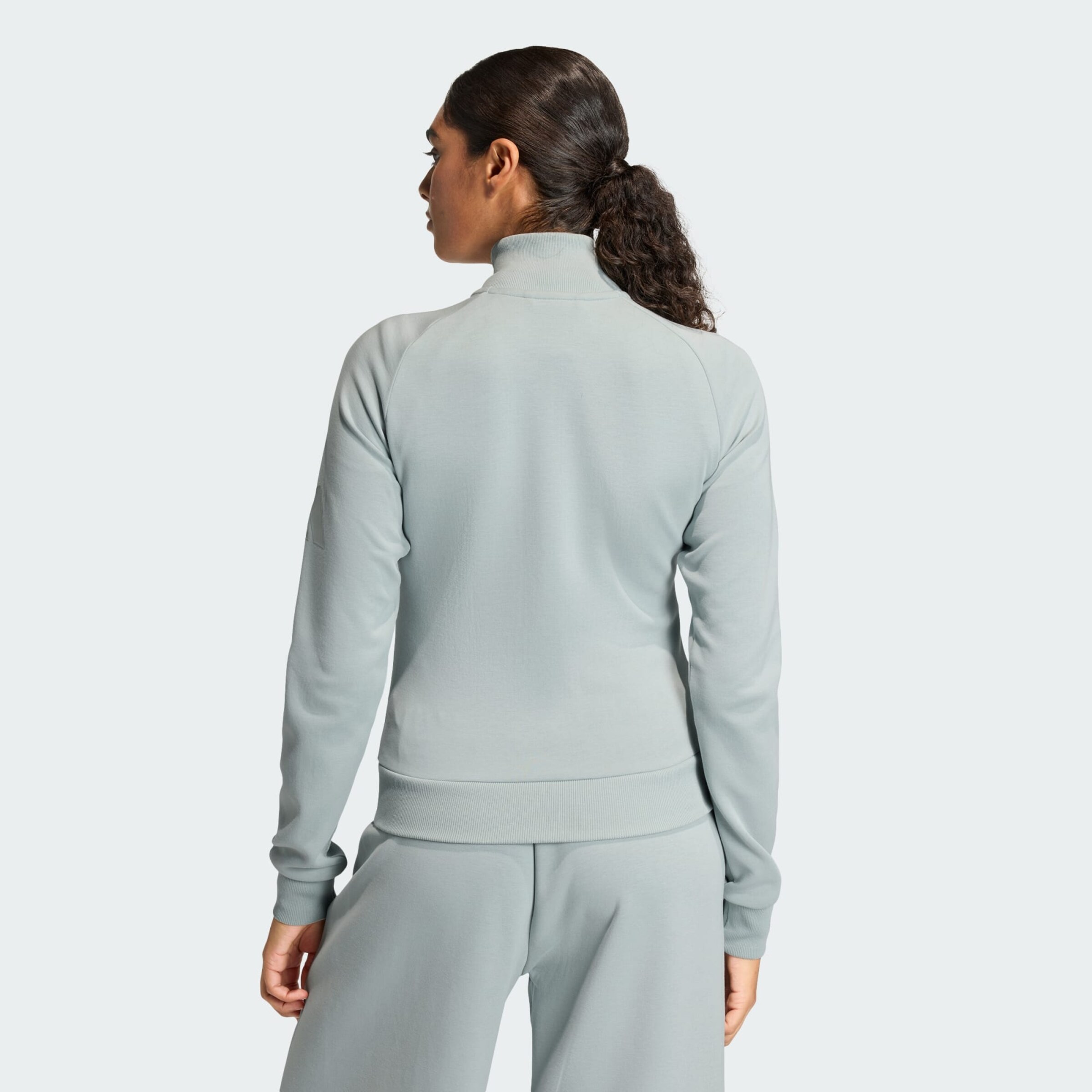 Adidas Sportswear Толстовка с молнией 'Soft Lux' в пастельно-зеленом цвете — фото 3