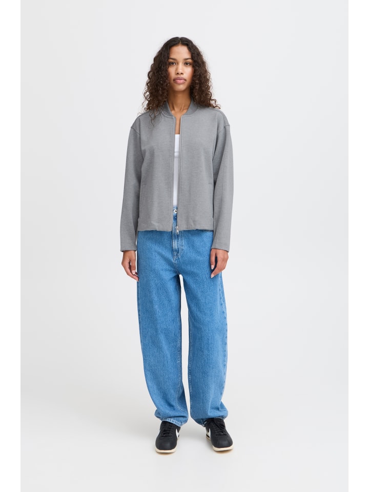 

Куртка свободного кроя IHKATE светло-серого меланжевого цвета ICHI