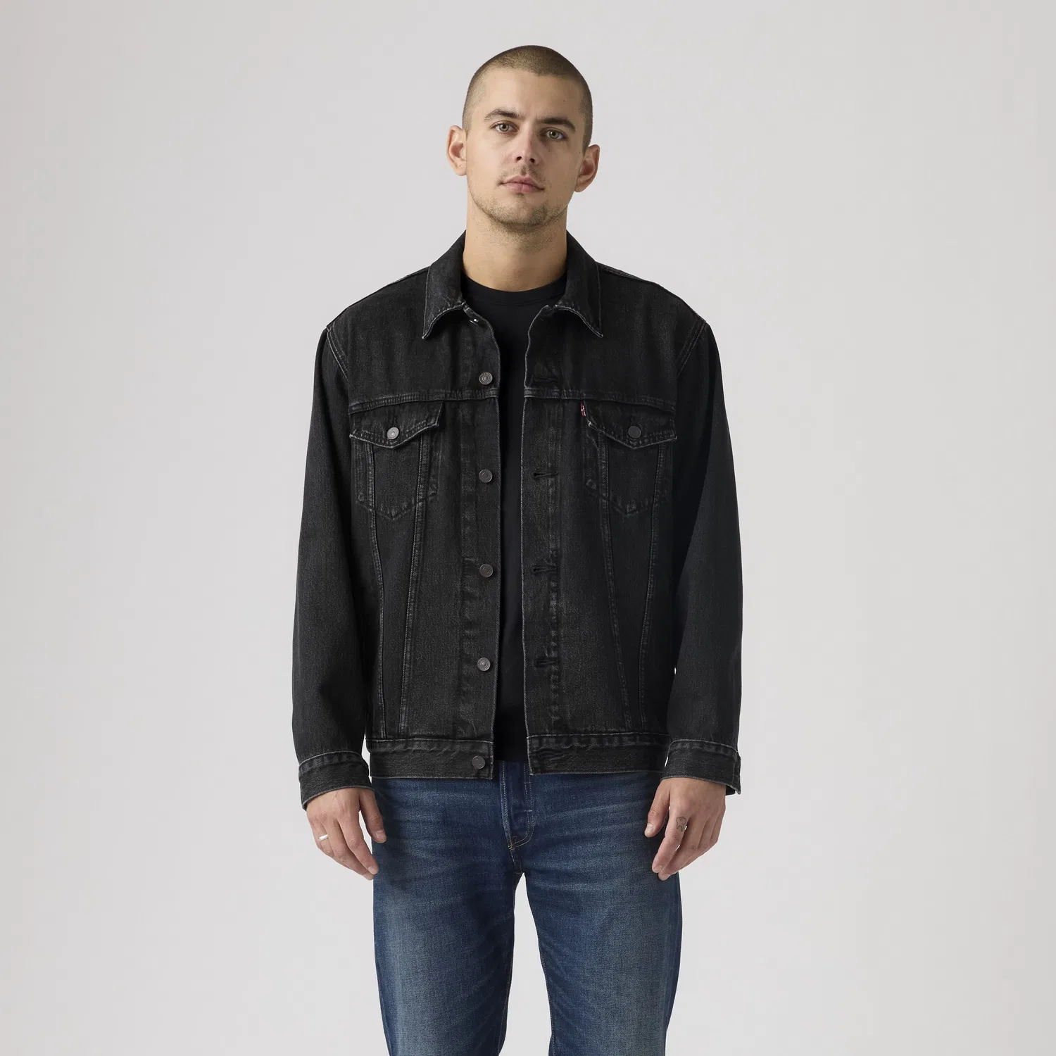 Куртка-тракер свободного кроя Levi's, Black — фото 3