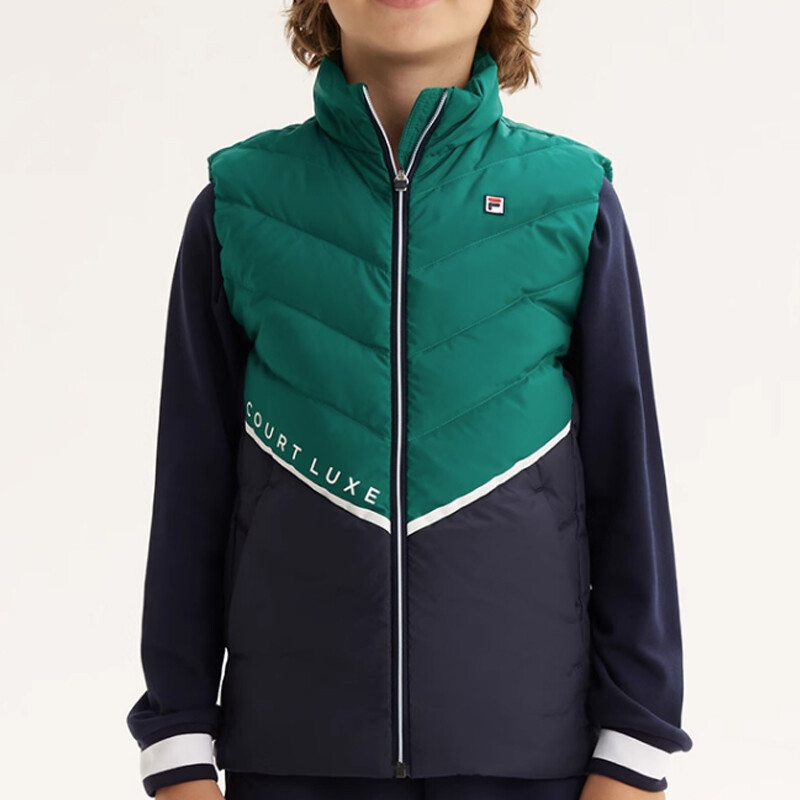 FILA Kids Пуховик/пуховик, цвет Set of 2 (green coat + green vest) — фото 3