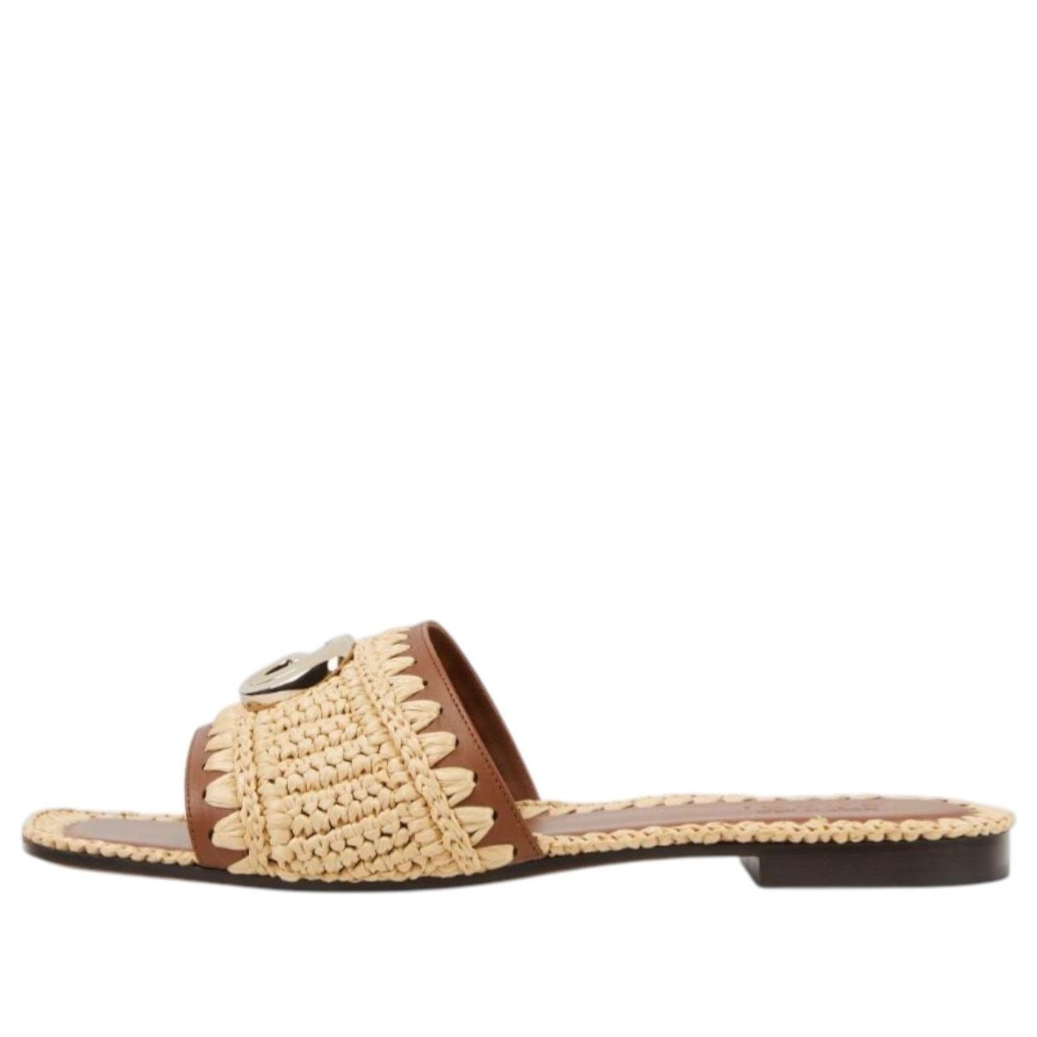 Шлепанцы (WMNS) Gucci GG Slides 'Natural Raffia Crochet'