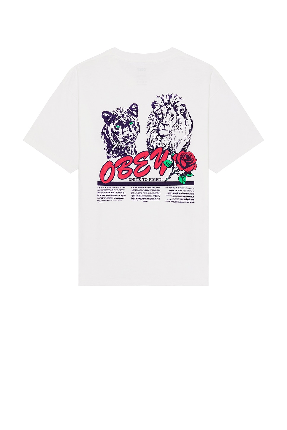 

Футболка "Объединяйся и борись" Obey, pigment vintage white