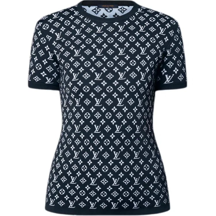 Джерси-топ с жаккардовым монограмом Marine Blue Louis Vuitton