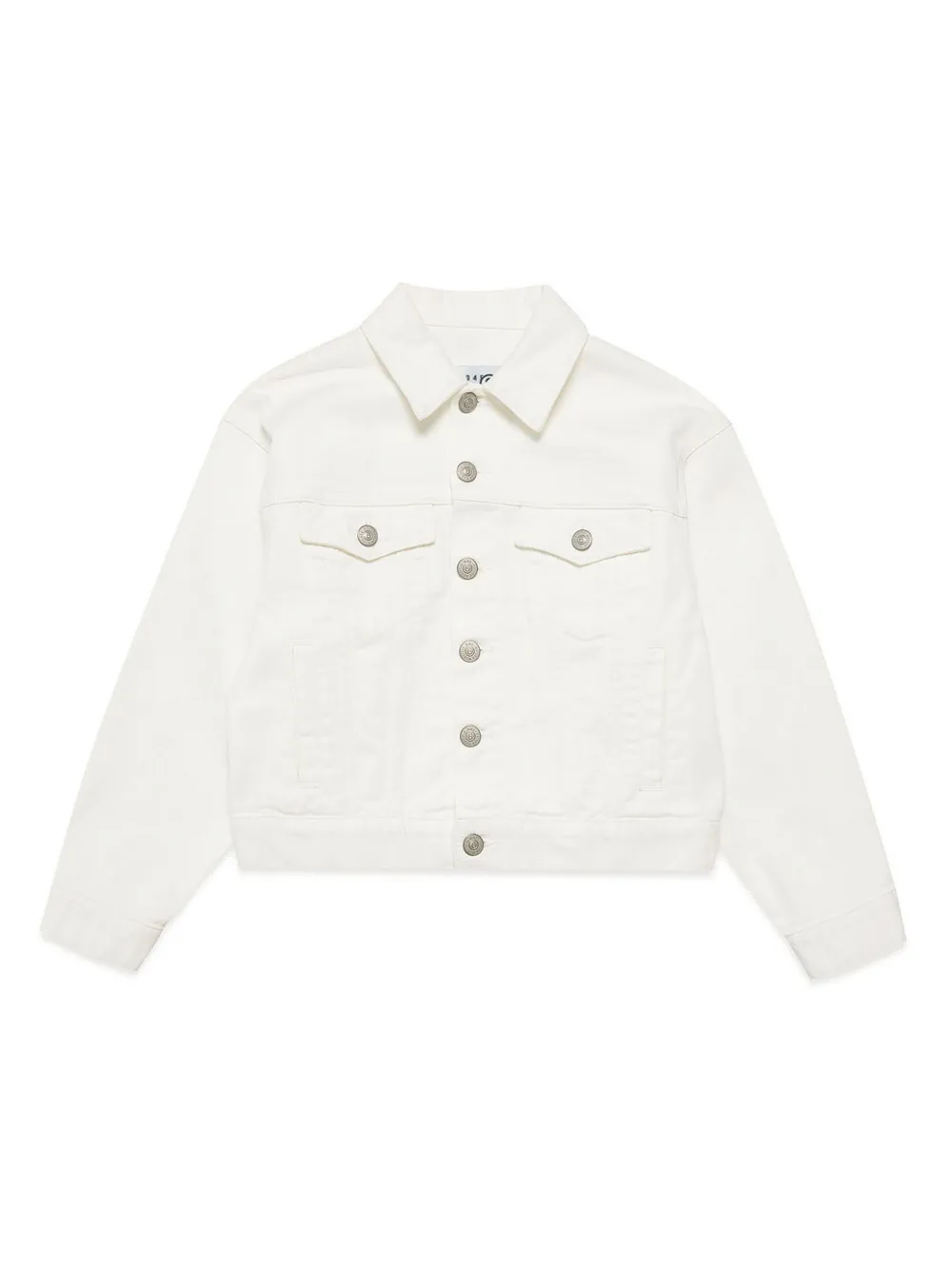 

Джинсовая куртка с вышитым логотипом MM6 Maison Margiela Kids, белый