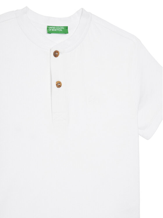 Футболка обычного кроя 3F4JC10NN United Colors Of Benetton, белый — фото 3