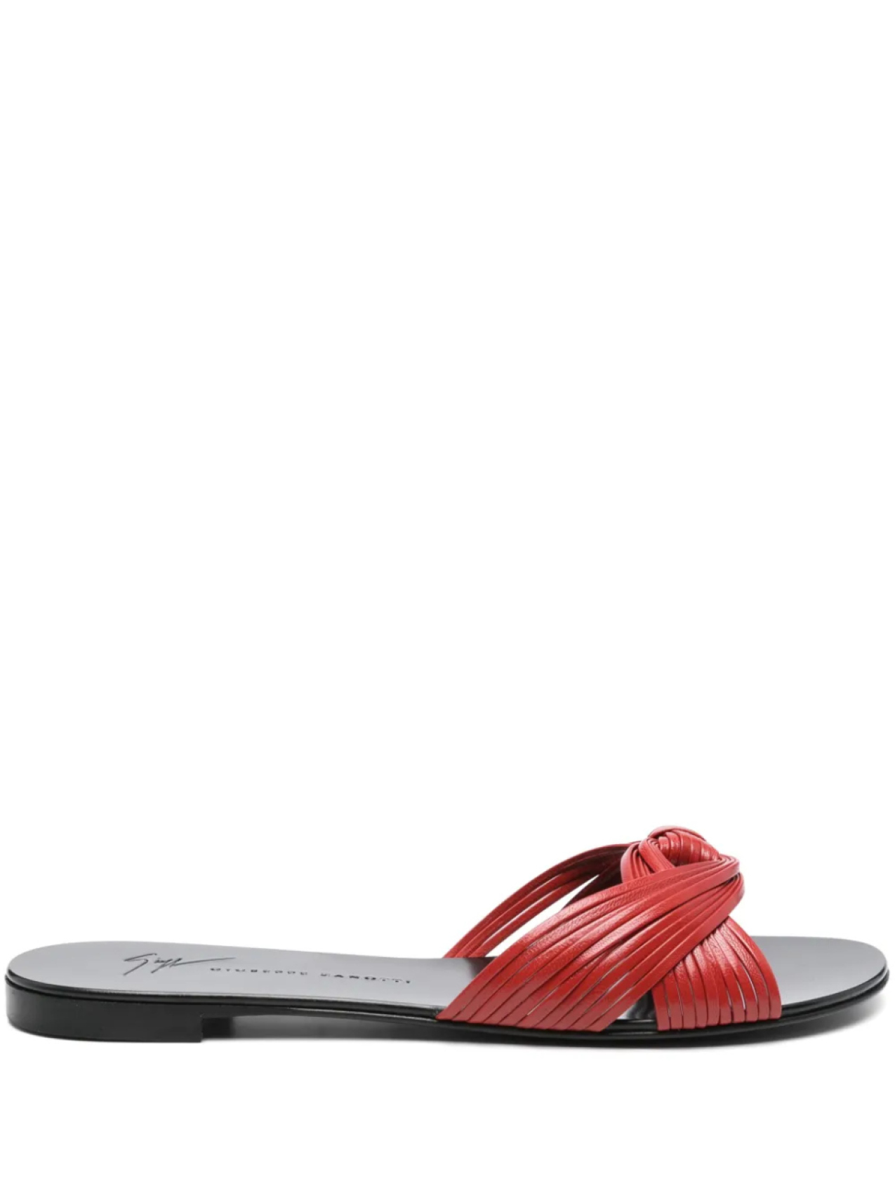 Giuseppe Zanotti шлепанцы с узлом, красный