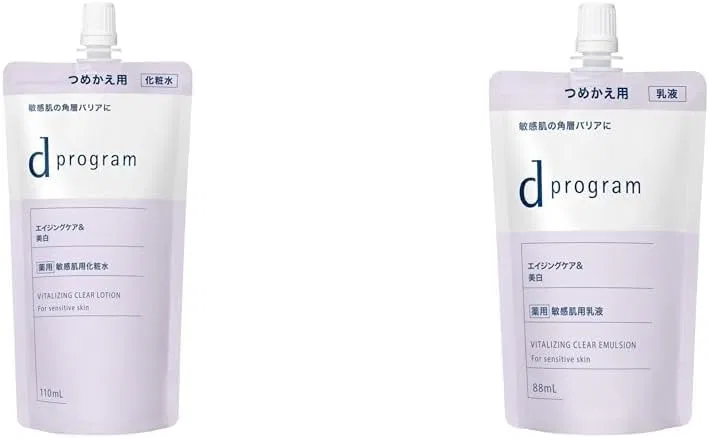 Тоник-эмульсия D Program Vitalizing & Clear Lotion EX Refill + Emulsion, 198 мл