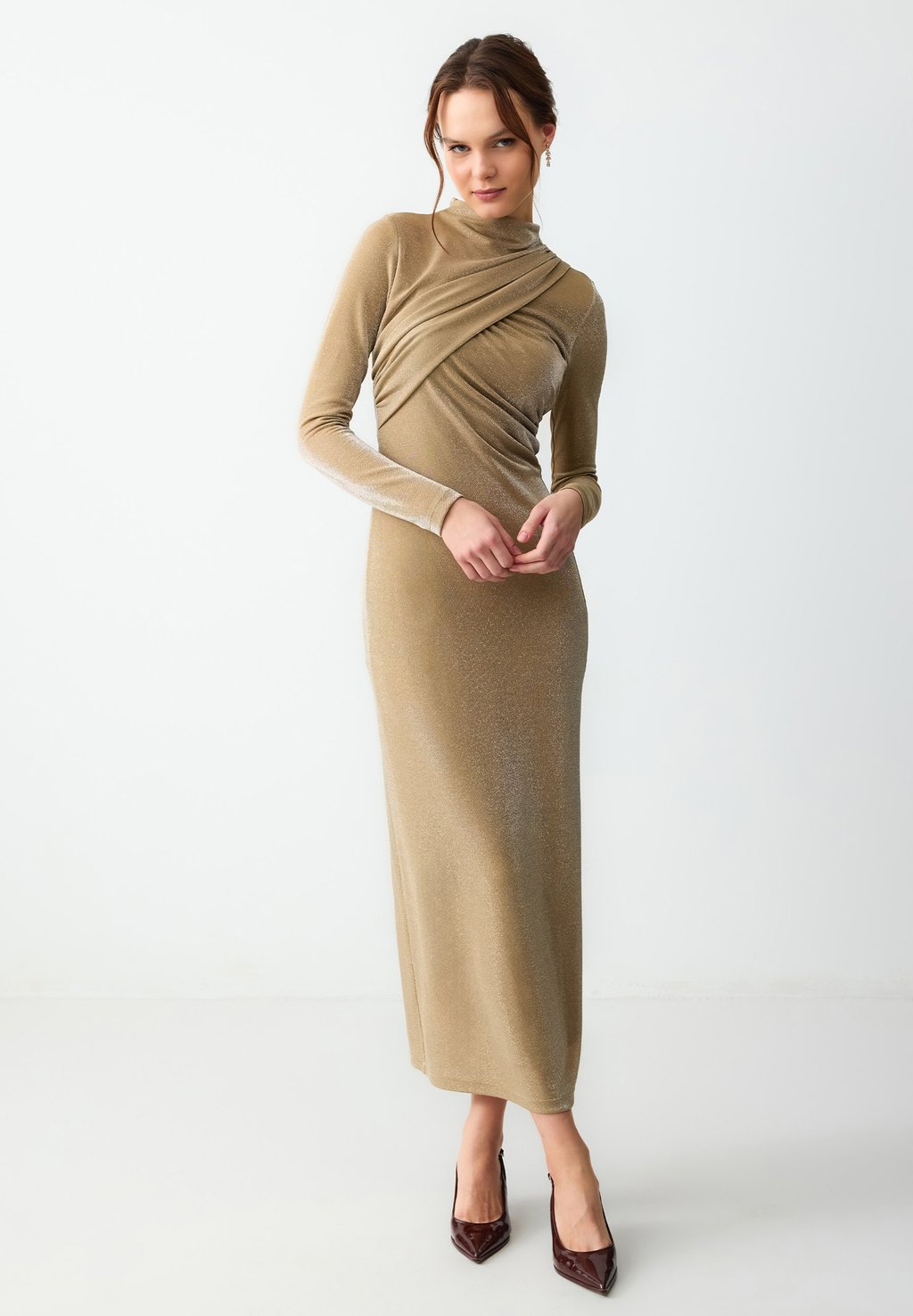 

Платье для особых случаев HALF TURTLENECK SLIM FIT LONG Jimmy Key, золотистый