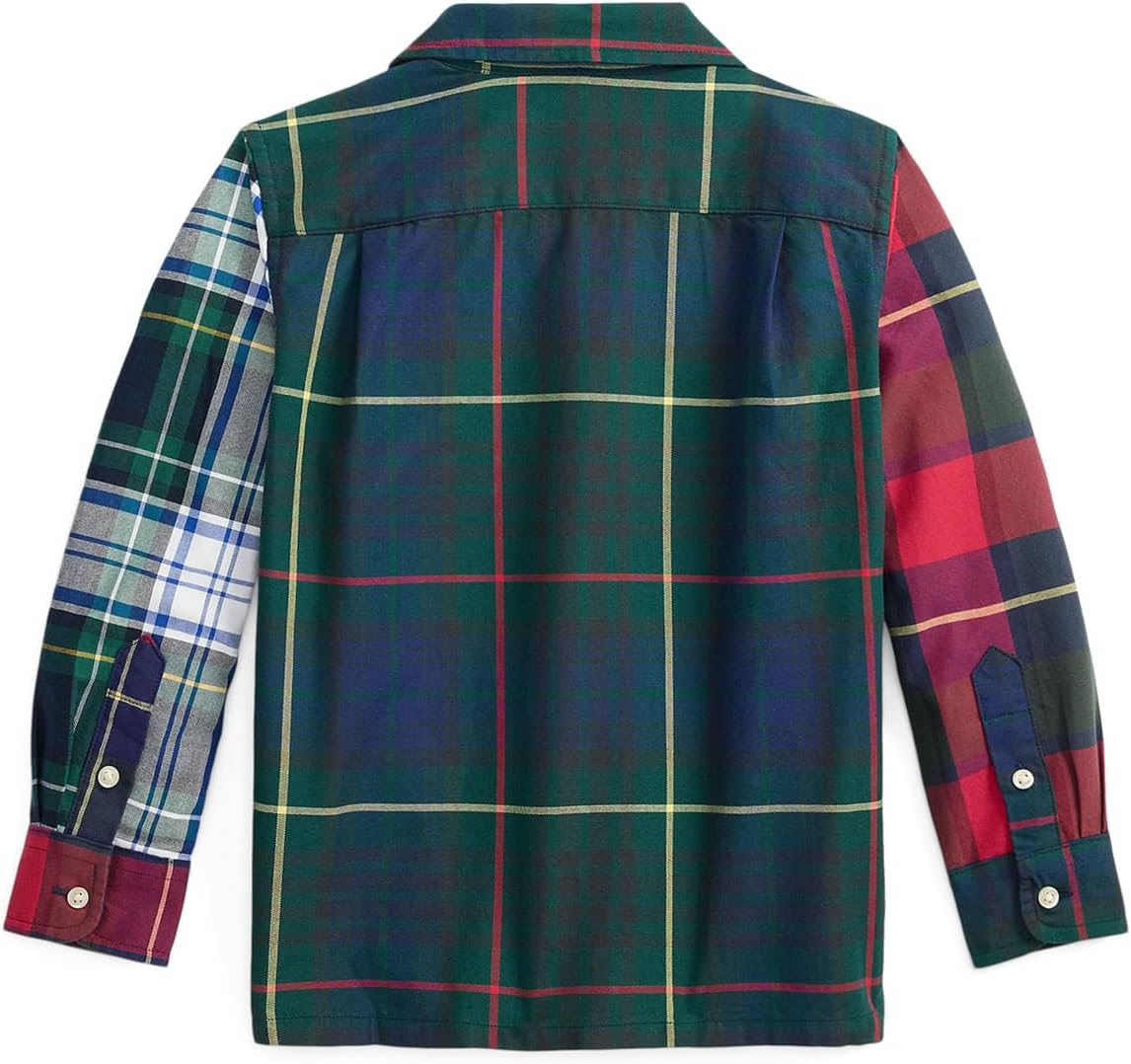 Рубашка Oxford Fun из хлопковой клетчатой ткани Polo Ralph Lauren Kids, Tartan Funshirt — фото 2