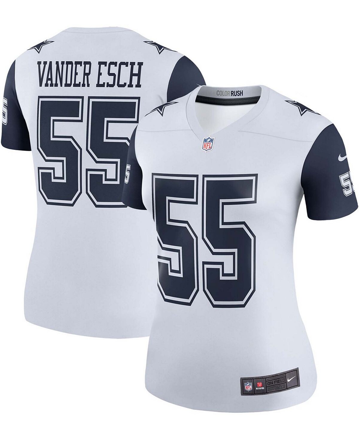 

Женская белая майка Leighton Vander Esch Dallas Cowboys Color Rush Legend Player Nike, белый