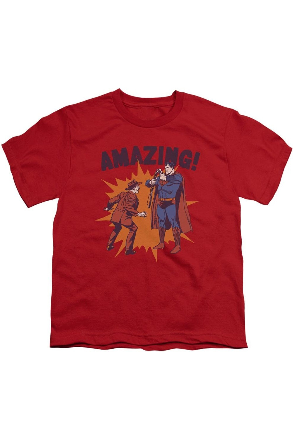 

Футболка с Суперменом для детей с коротким рукавом Gildan, красный