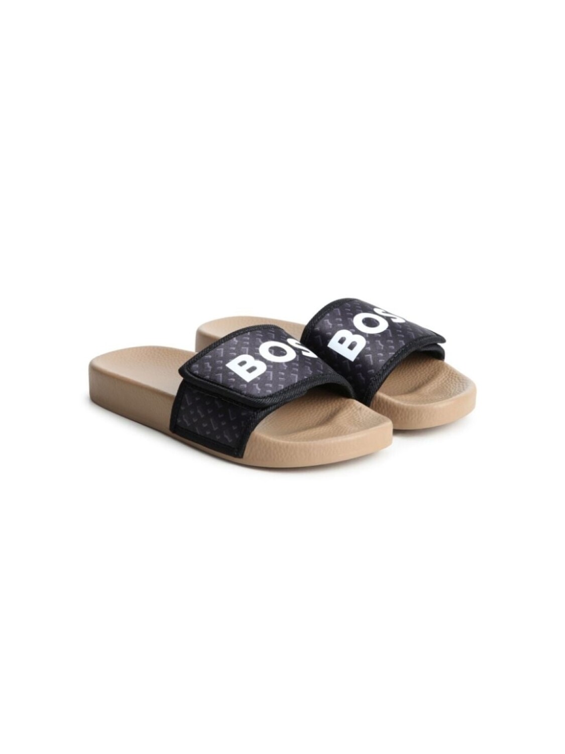 

BOSS Kidswear шлепанцы с логотипом, черный
