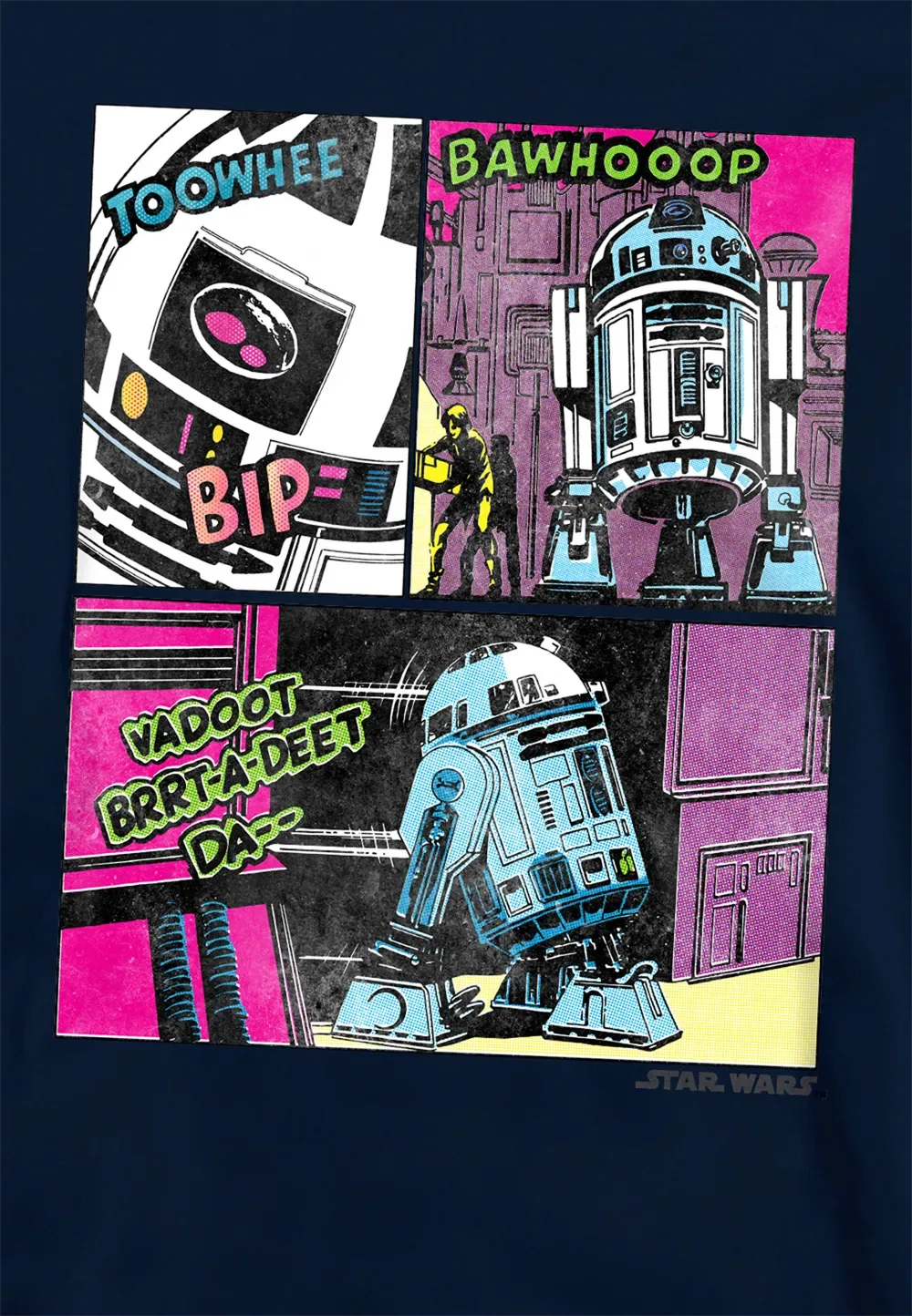 Детская худи Star Wars с R2D2, Disney, темно-синий — фото 2