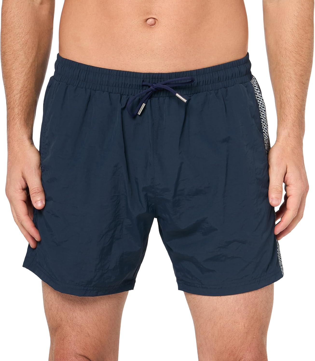 

Мужские плавки BOSS с металлическим логотипом, Dark Sapphire Blue