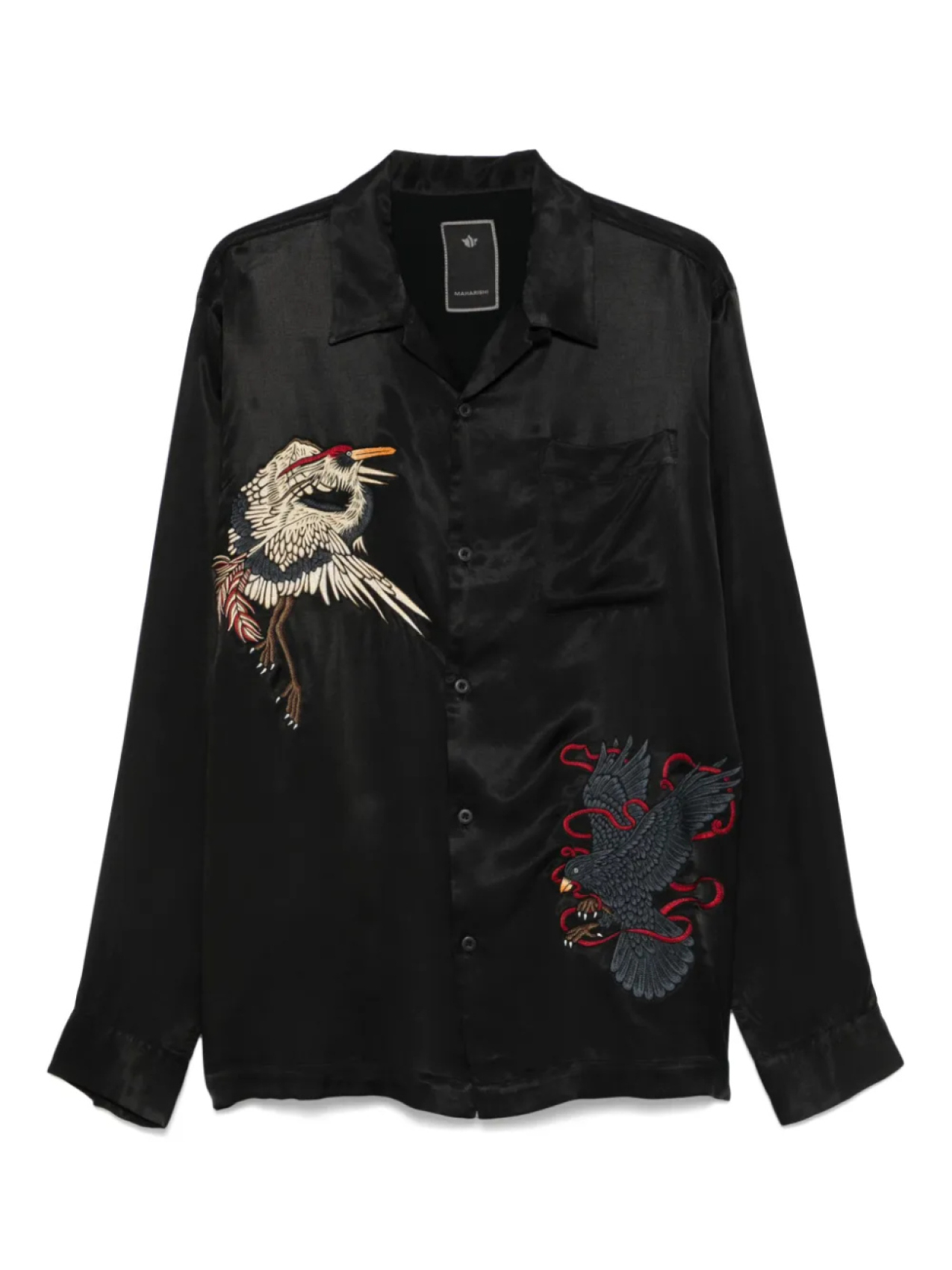 

Рубашка Maharishi 1494 Crow & Heron, черный