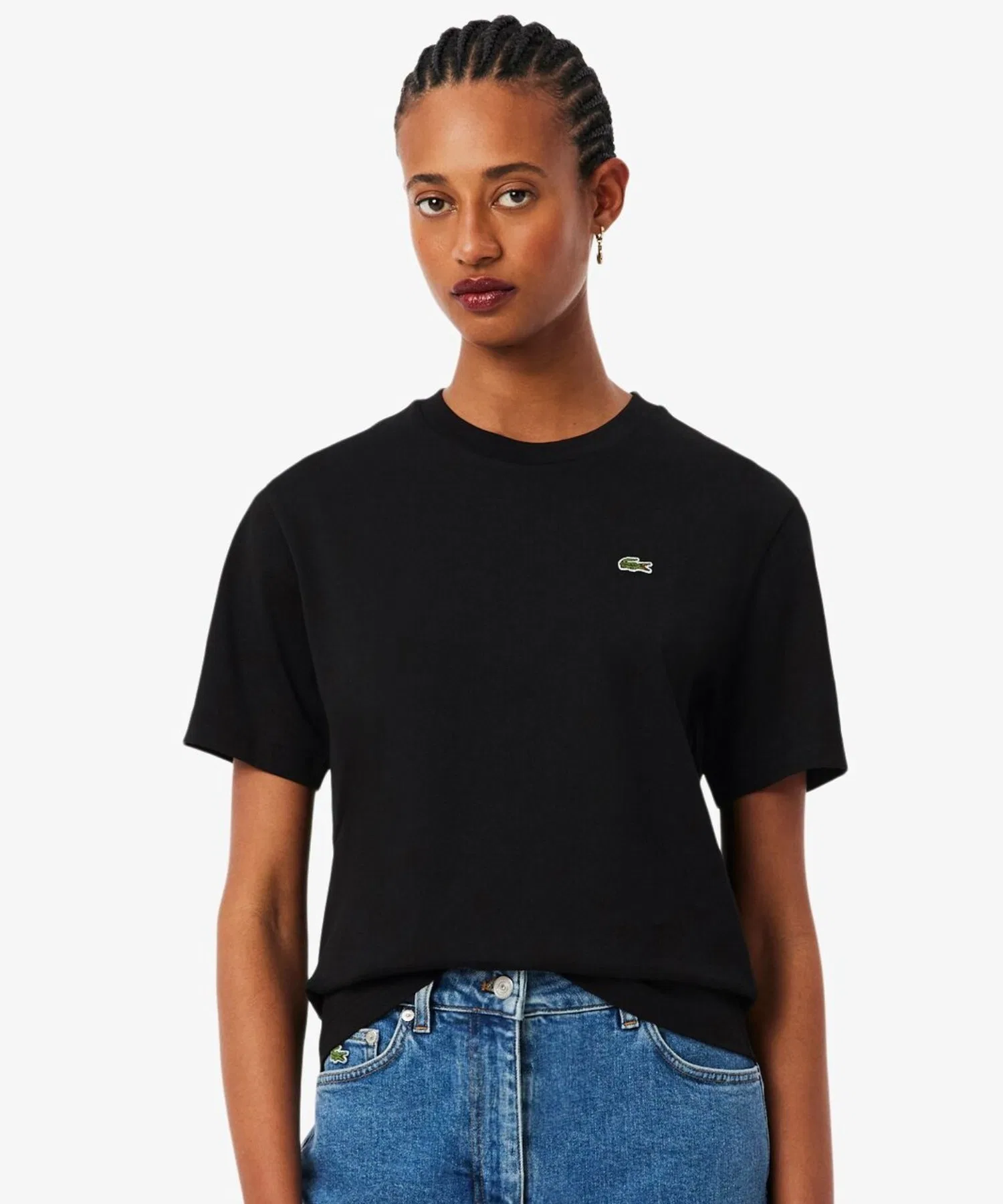 Футболка LACOSTE из пима-хлопка с логотипом, женская, белая