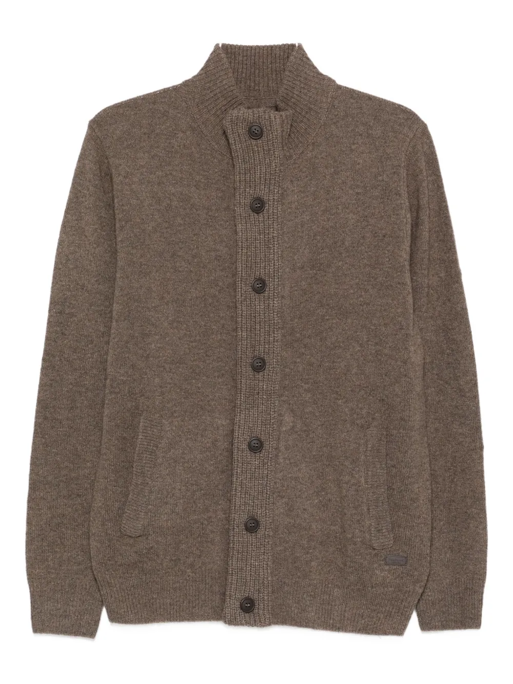 

Кардиган с нашивкой-логотипом Barbour, коричневый