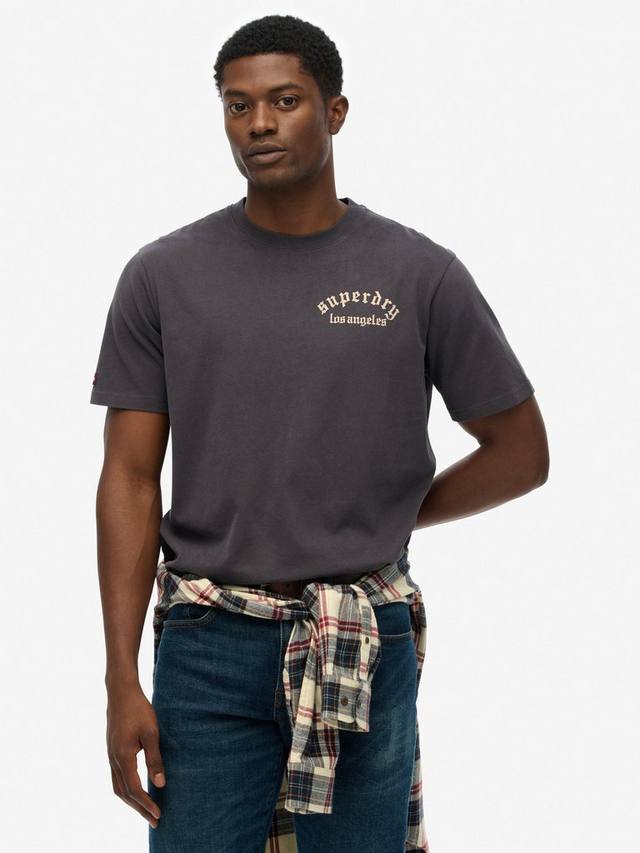 

Футболка с принтом в стиле тату Superdry, Dark Charcoal