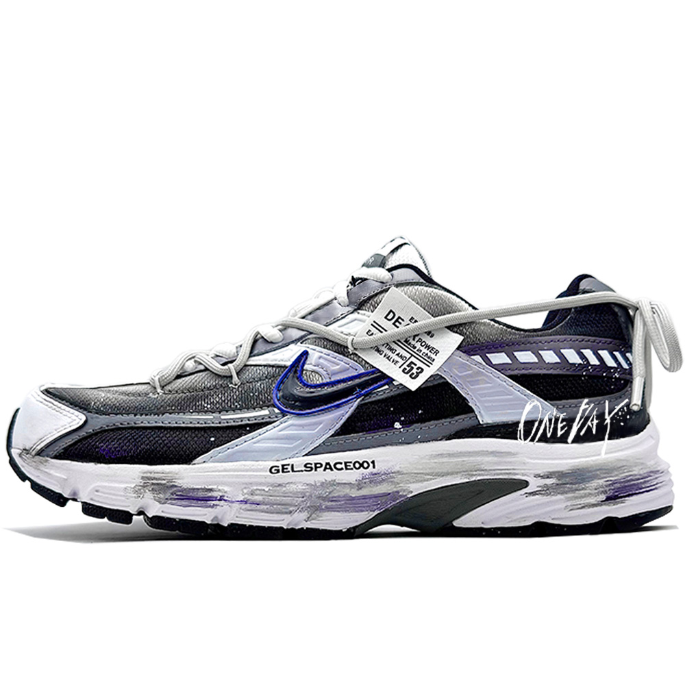 

Nike Инициатор амортизация низкие повседневные городские прогулочные беговые кроссовки мужские black purple white