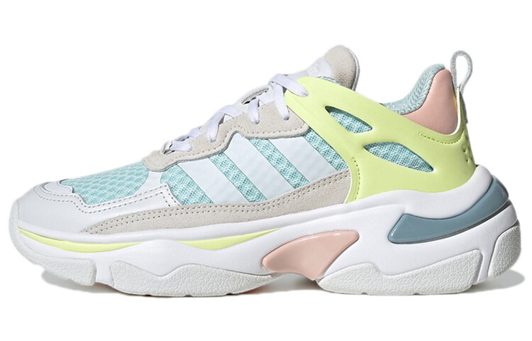 Кроссовки Adidas neo Boujirun Women, белый/розовый/желтый
