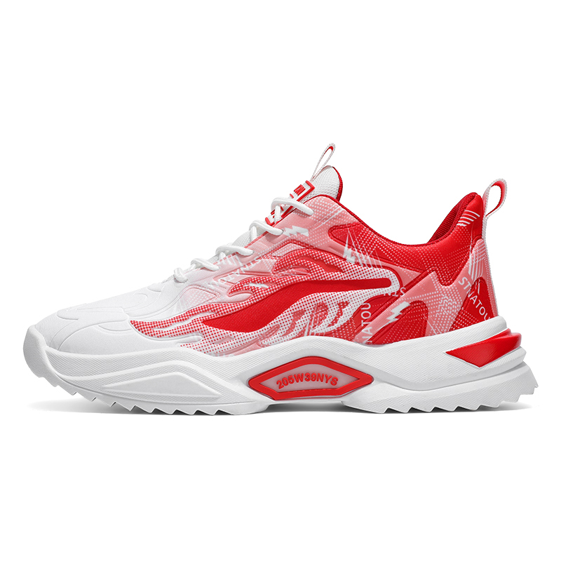 

M.M Party Повседневные мужские кроссовки низкие белый/черный/красный