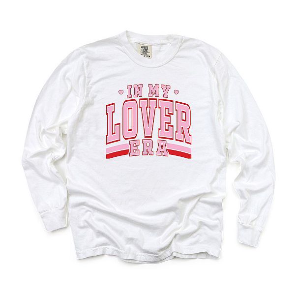

Футболка с длинным рукавом In my lover era varsity garment dyed Simply Sage Market, White, Белый, Футболка с длинным рукавом In my lover era varsity garment dyed Simply Sage Market, White