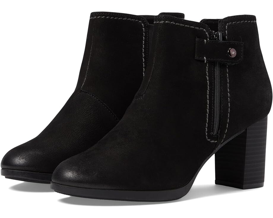 Ботинки женские Clarks Bayla Glow на каблуке, черный