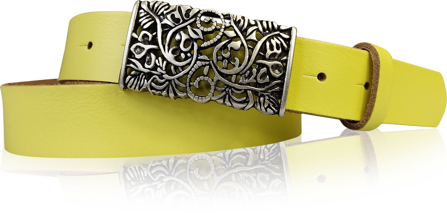 

Кожаный ремень FRONHOFER, цвет Lemon