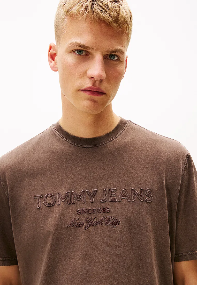 Футболка с коротким рукавом, классическая, Tommy Jeans Tommy Hilfiger, черный — фото 3