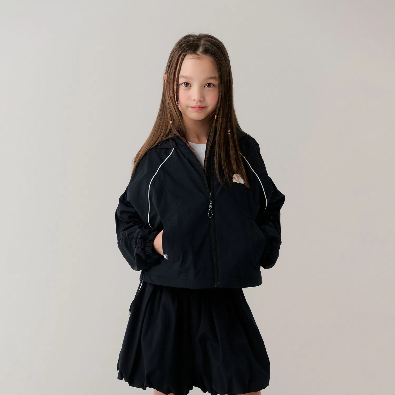 Детская сетчатая ветровка, чёрная, от Fila Kids