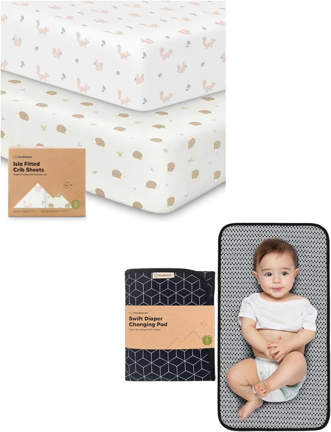 

Комплект из 2 простыней для детской кроватки Keababies для мальчиков