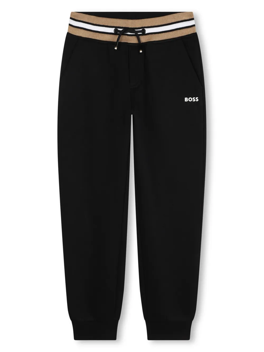 

Спортивные брюки с полосками и логотипом BOSS Kidswear, черный