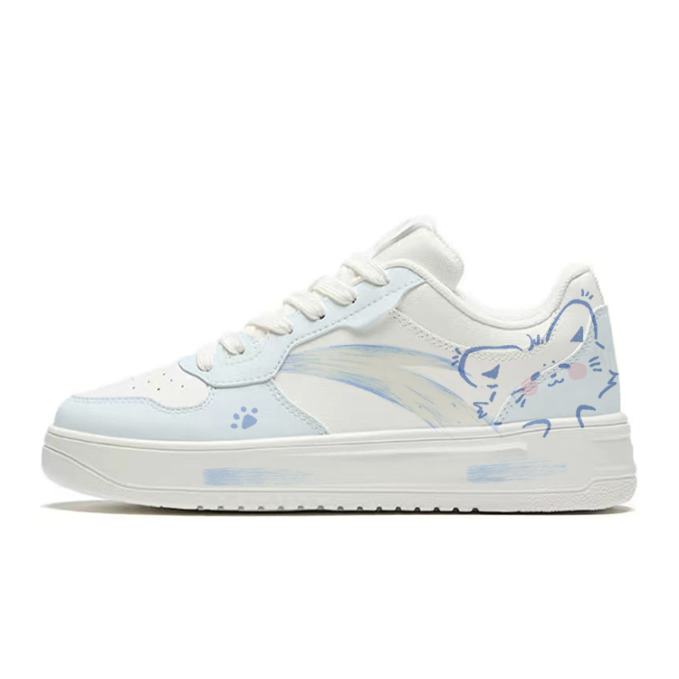 

Удобные низкие скейтбордные кроссовки из искусственной кожи с противоскользящим покрытием и амортизацией, унисекс Anta, синий