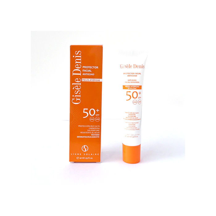 

Солнцезащитный крем protector facial antiedad pieles atópicas spf 50+ Gisele Denis, объем 40 мл