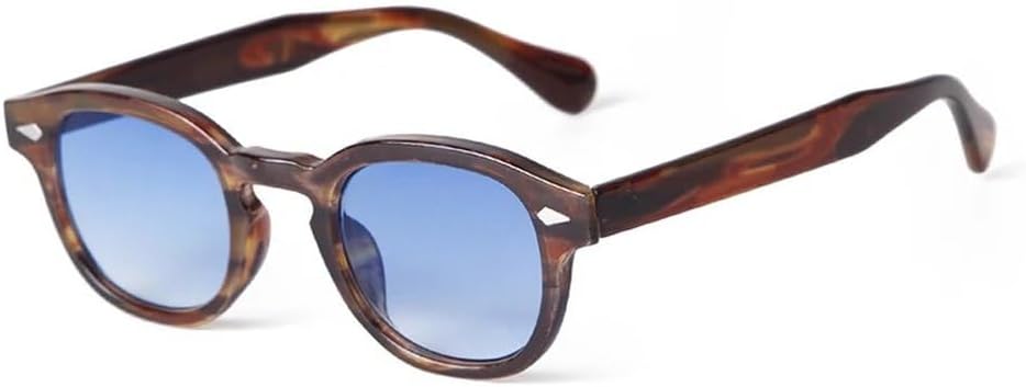 

Модные прозрачные синие круглые солнцезащитные очки для женщин и мужчин в стиле ретро с заклепками, черепаховая оправа, маленькие квадратные солнцезащитные очки GHVWYX, C19 Gradient Blue