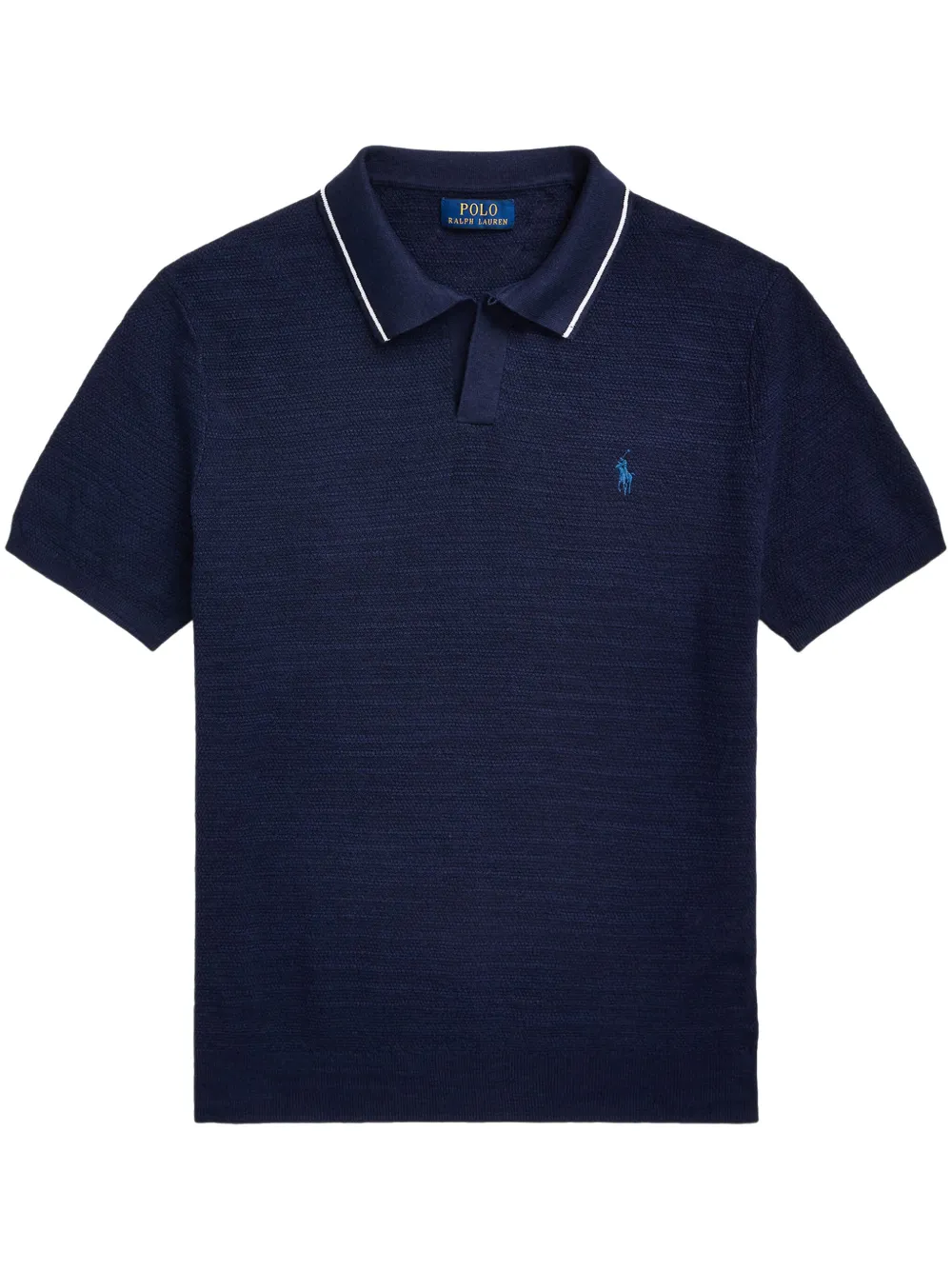

Фактурная футболка-поло Jonny с вышитым логотипом POLO RALPH LAUREN, синий