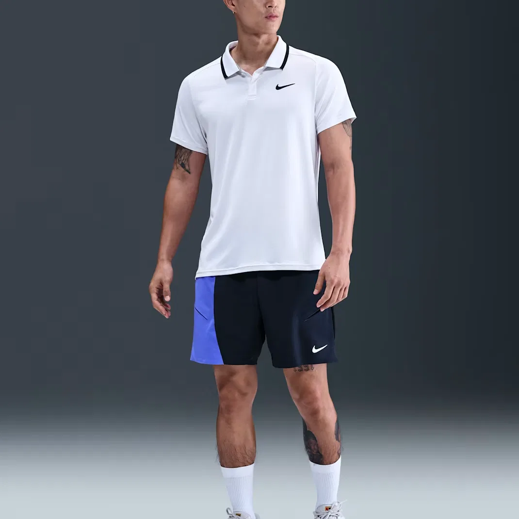 Мужские теннисные шорты Court Slam Dri FIT Nike, Obsidian/Sapphires/White — фото 3