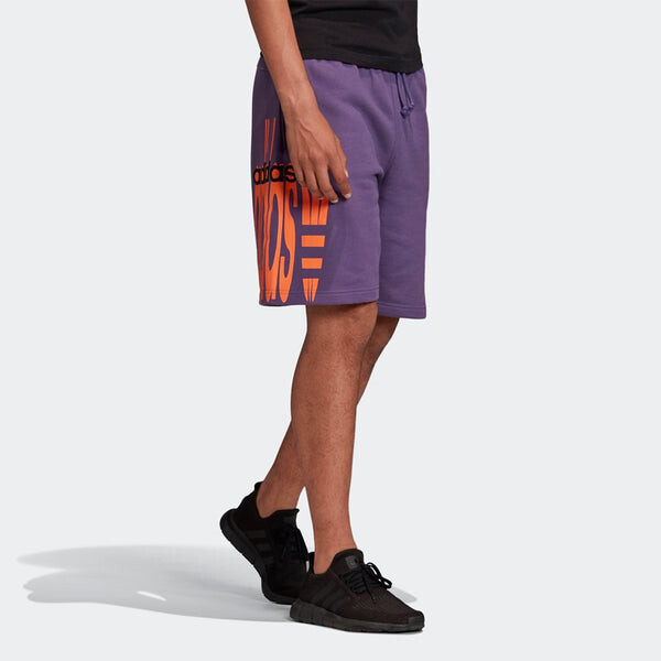 Шорты оригинальные с логотипом, спортивные шорты для бега, Adidas, фиолетовый — фото 4