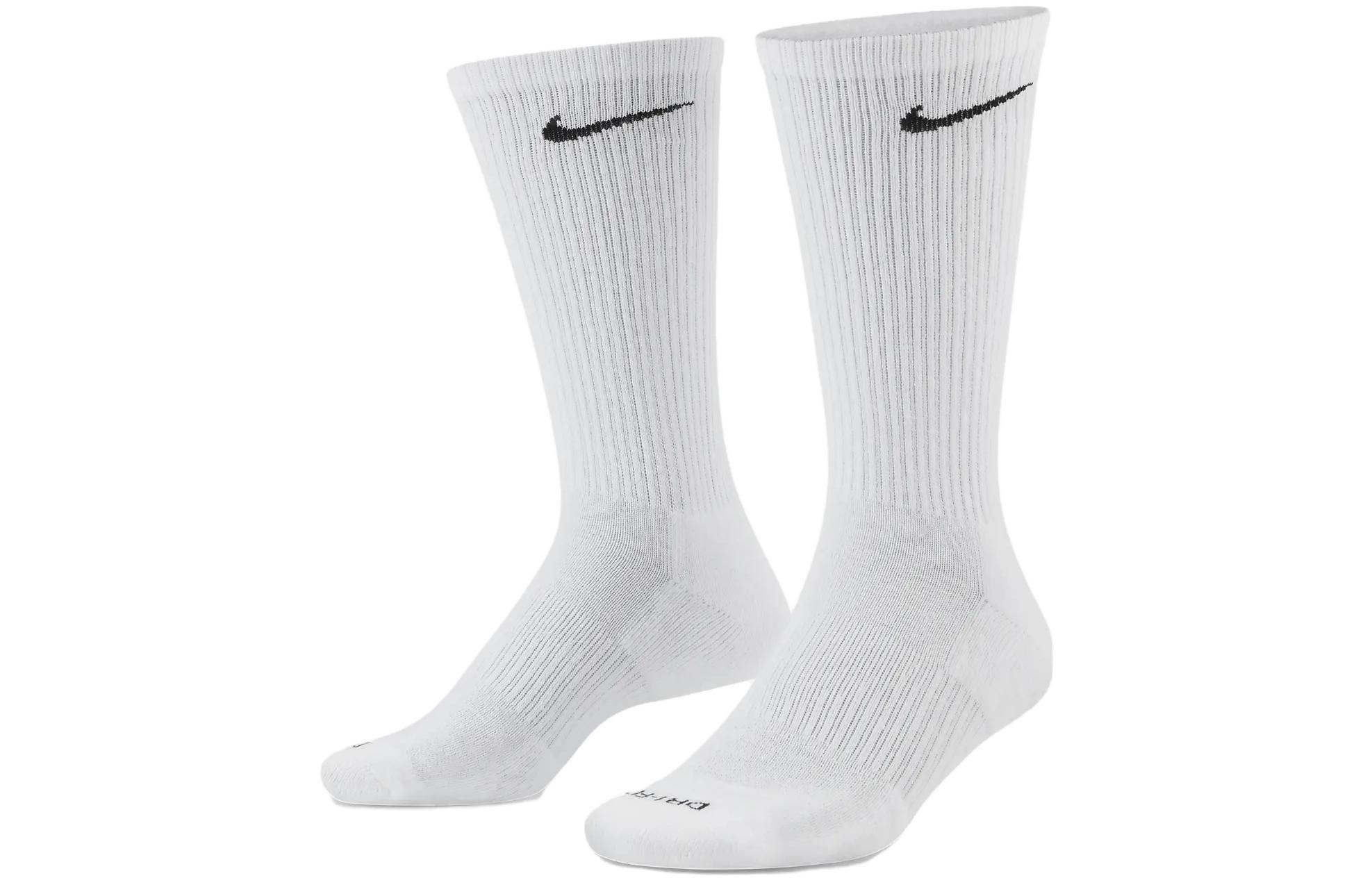 Носки до середины икры унисекс 6 пар Nike, 6 пар (Белый+Серый+Черный+Белый+Серый+Черный) — фото 3