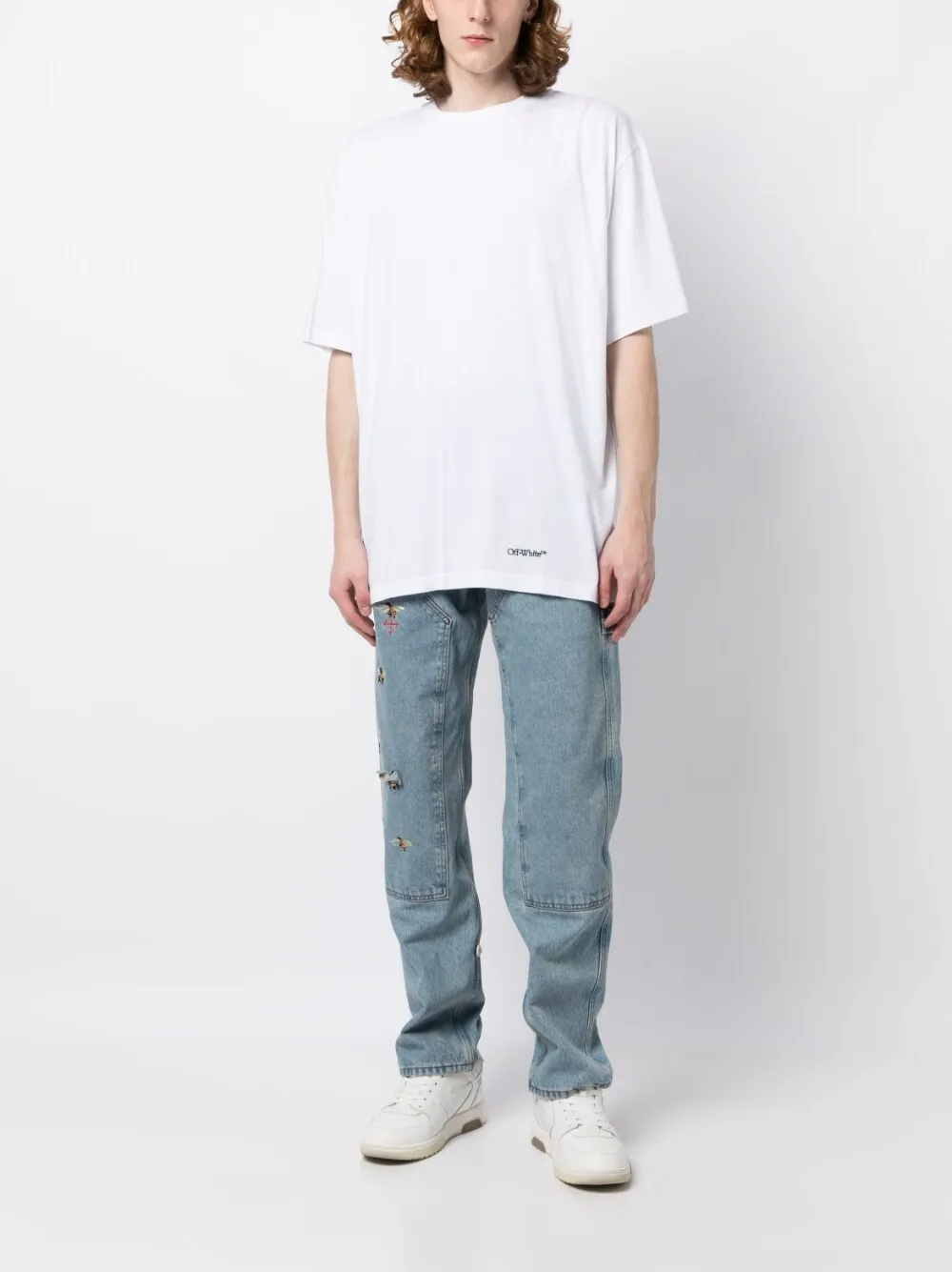 Футболка Scribble с принтом Diag OFF-WHITE, белый — фото 3