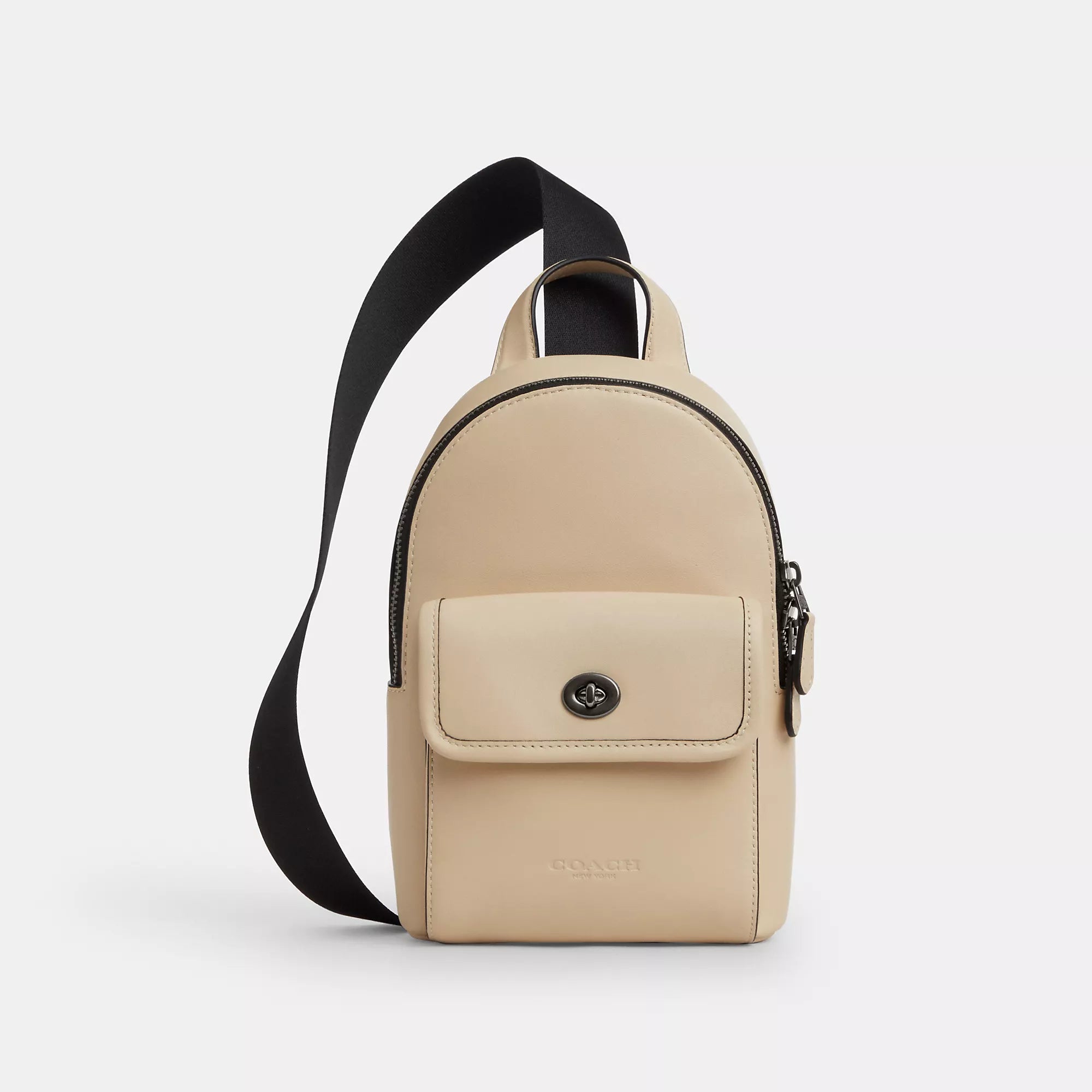 

Coach Outlet Маленькая сумка-слинг с поворотной застежкой, слоновая кость