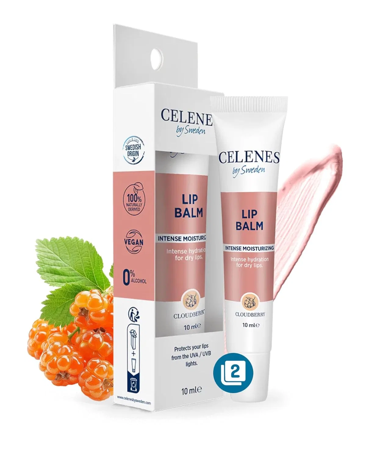 Интенсивно увлажняющий бальзам для губ с морошкой от Celenes by Sweden Celenes By Sweden