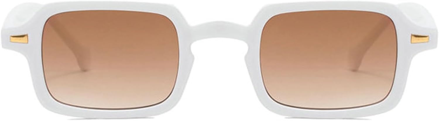 

Мужские солнцезащитные очки Willochra в винтажной прямоугольной оправе, модные ретро-очки черного цвета с квадратной оправой, роскошные солнцезащитные очки с защитой от УФ-излучения UV400 для женщин, White