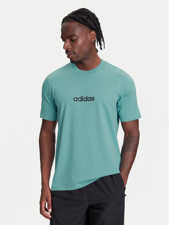 

Футболка regular fit Essentials Linear JX5707 Adidas, бирюзовый