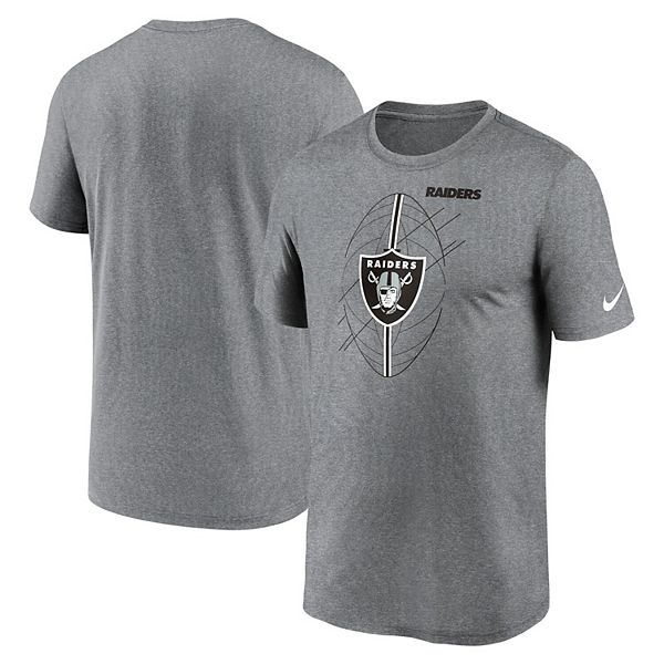 

Мужская футболка heather charcoal las vegas raiders legend icon performance Nike