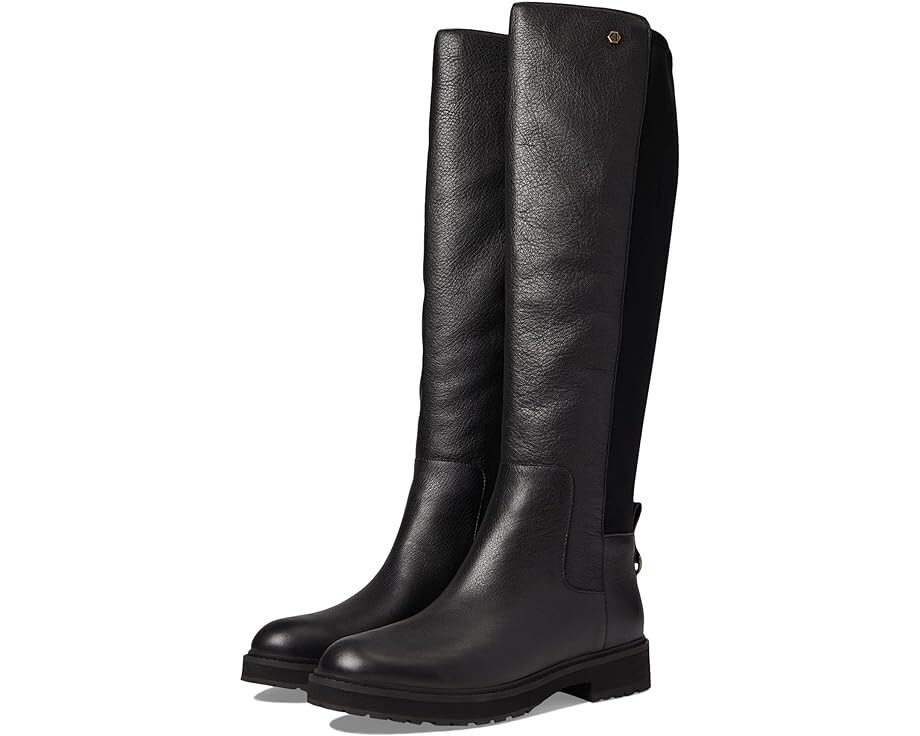 

Ботинки Cole Haan Waterproof Greenwich Tall Boot, цвет Black Leather/Stretch Black
