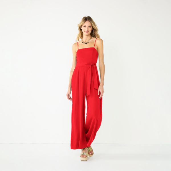 

Женский комбинезон с широкими штанинами Nine West, цвет raleigh red