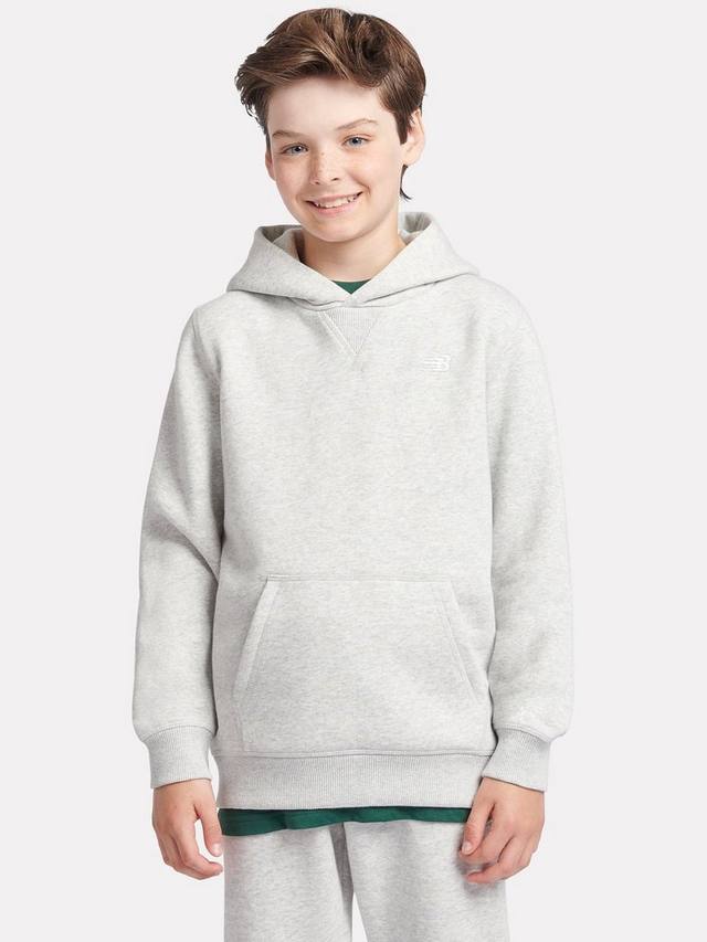 

Детский хлопковый худи свободного кроя New Balance, Ash Heather