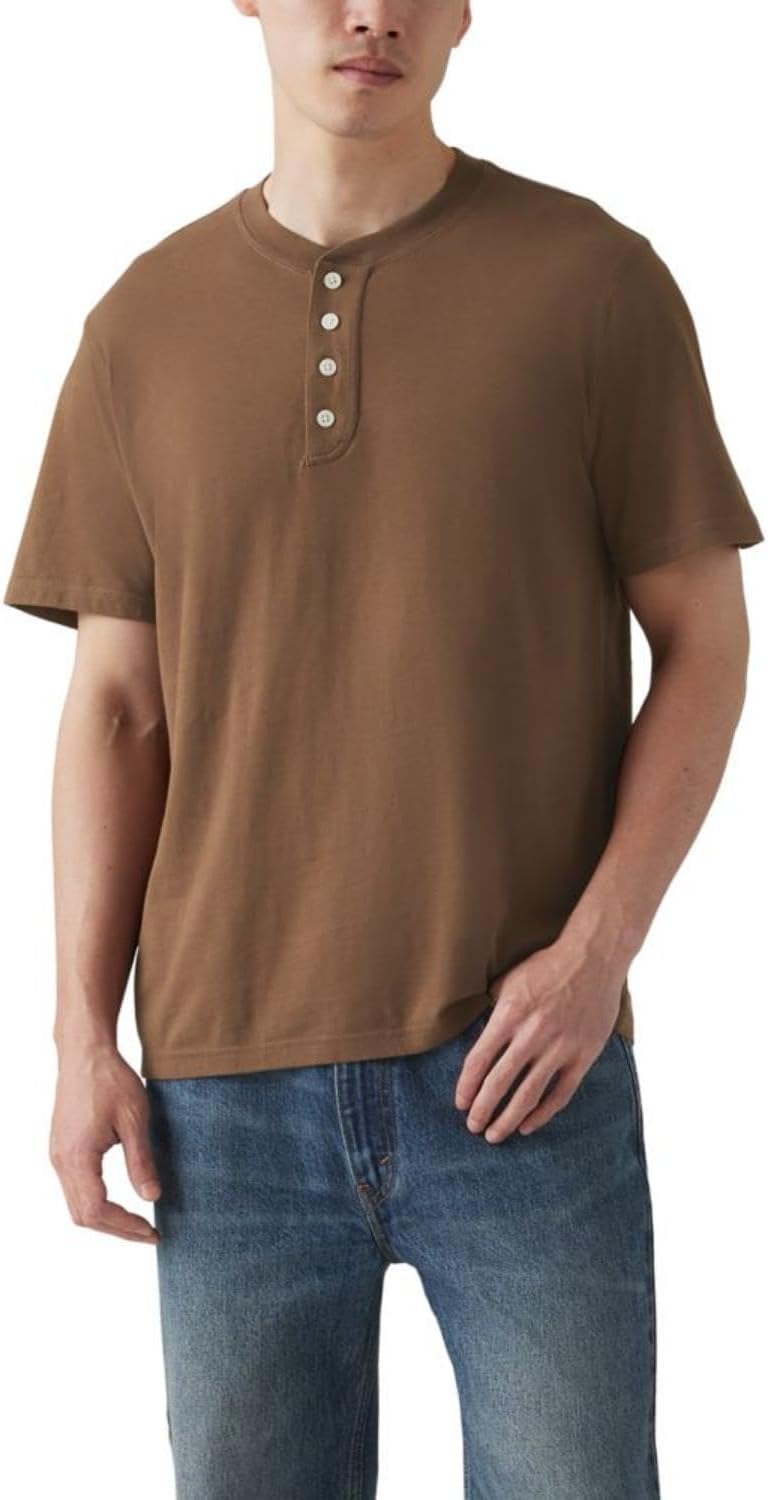 

Мужская футболка с коротким рукавом Levi's Henley, Rain Drum